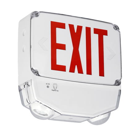 COMPASS LED Exit Sign / Emergency Light Combo Wet Location, Cold Temp, CWC2RW-CT CWC2RW-CT